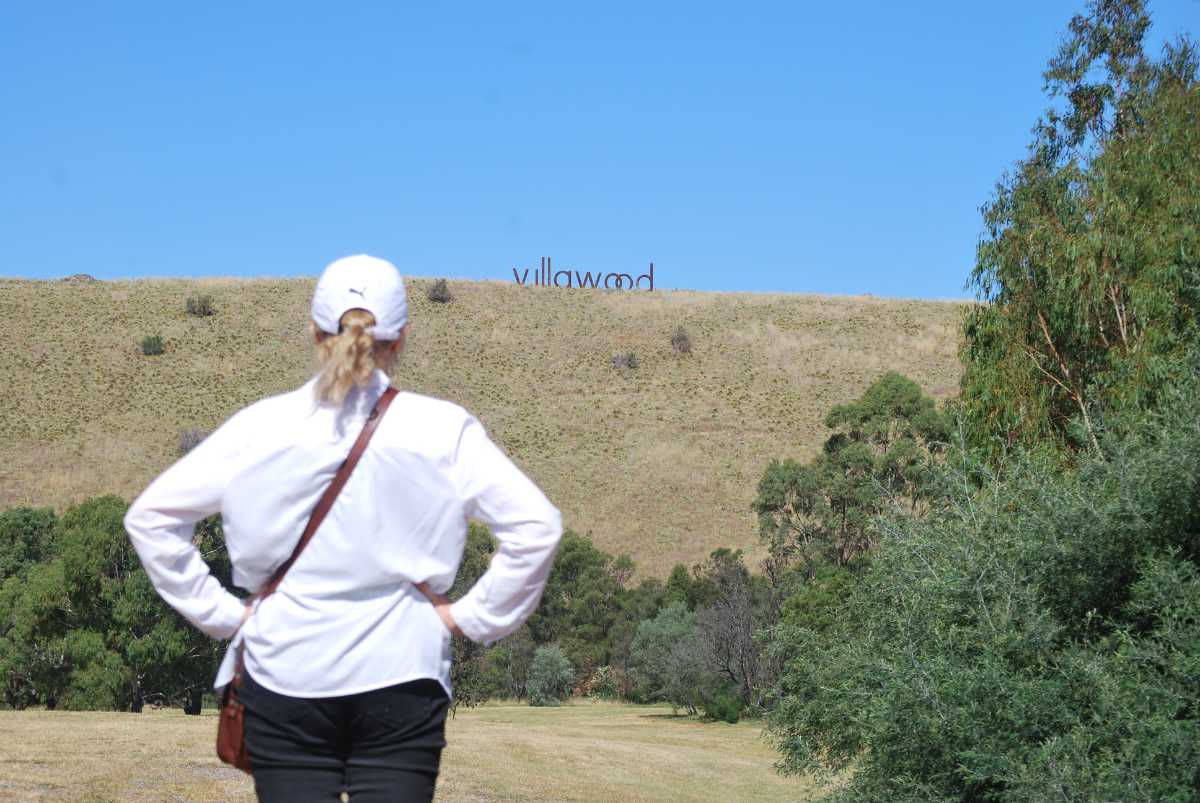 Villawood sign on the ridge at Jacksons Creek Hill, Emu Bottom. Photo / Sunbury Life.