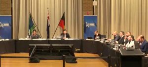 Hume City Council chamber. Photo / screen grab.
