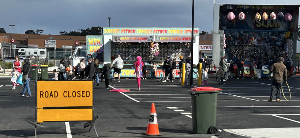 Sunbury car park open day offering free food and entertainment. Photo / Sunbury Life.