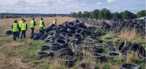 EPA survey tyres in Sunbury. Photo / supplied.