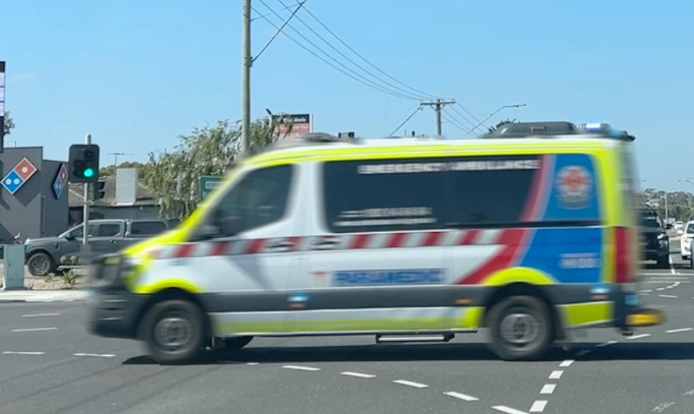 Ambulance rushing to a call. Photo / Sunbury Life.