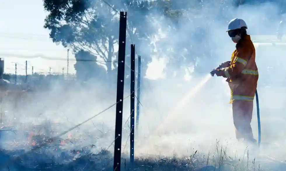 A controlled burn-off at a Metro Trains' Biosite. Photo supplied.